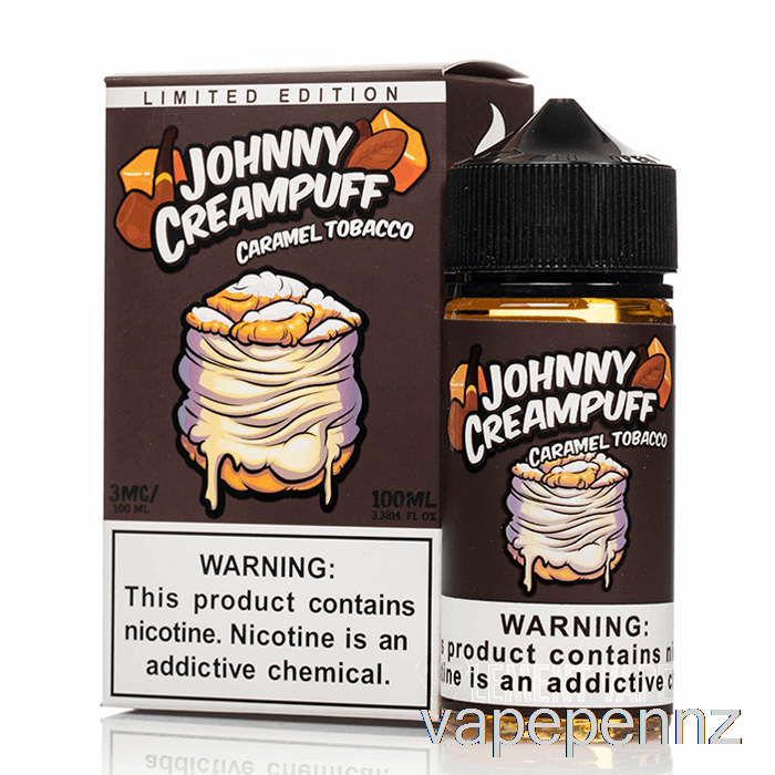 Caramel Tobacco - Johnny Creampuff - 100mL 6mg VAPE NZ